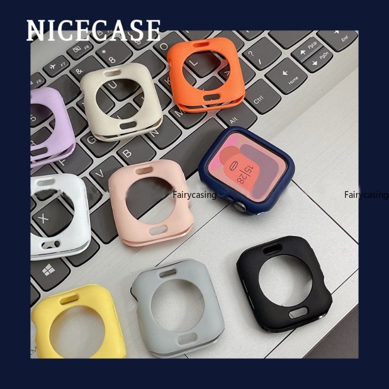 Kẹo starlight silicon Cover Cho Apple 46MM Ultra 2 Case 49mm Smartwatch Tpu Protector Ốp Lưng Accessoires Cho iwatch Series 10 9 8 7 6 5 4 3 2 1 49 Accessoires