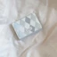 Túi đựng thẻ CHEESELY, đa chức năng với ví đựng thẻ họa tiết ca rô, ví nhỏ đơn giản màu xanh PU phong cách Hàn Quốc dành cho nữ