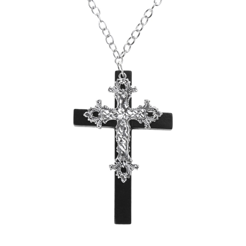 Coo Thời Trang Gothic Dài Dây Chuyền Vòng Cổ Thẩm Mỹ Chữ Thập Mặt Dây Chuyền Vòng Cổ Egirl Trang Sức Xương Đòn Dây Chuyền Vòng Cổ