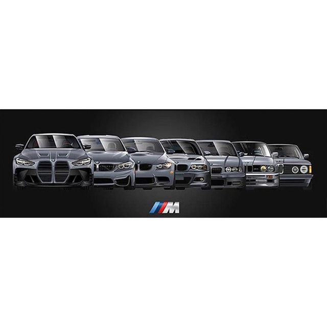 Supercar Bmw M3 Họ Hình Áp Phích Và In Hình M Series Tiến Hóa Xe Trang Trí Tường Canvas Tranh Phòng Khách Người Đàn Ông Bé Trai Trang Trí Nhà Cửa