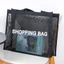 Túi mua sắm lưới trong suốt FUHUIOT, Túi Tote sức chứa lớn bằng Nylon một vai, Túi đeo chéo Hasp thông thường Túi du lịch màu đen Túi du lịch trung tâm mua sắm