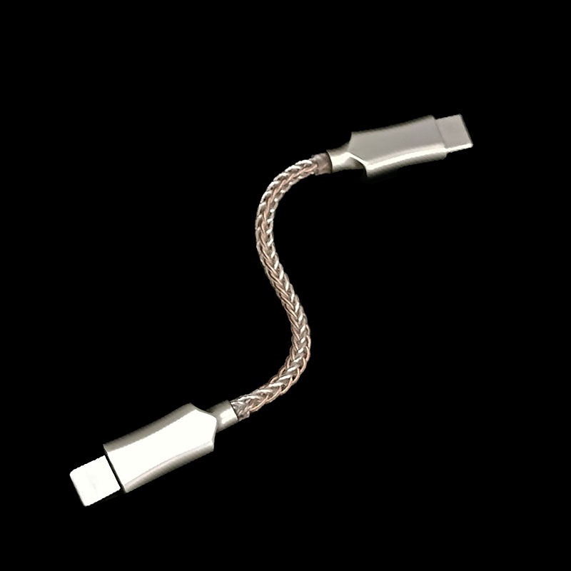 Dây Cáp OTG Type-C DAC 8 Lõi Pha Lê Đồng Đầu USB C Sang Micro USB Cho Điện Thoại ios 12 Pro Max 11 X Android