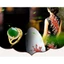 ♥ Nhẫn Hở Mạ Vàng 18k Đính Đá Ngọc Bích Tự Nhiên Cao Cấp Thời Trang Cho Nữ