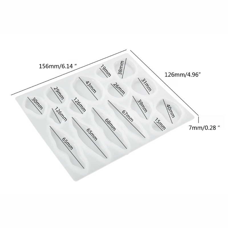 Khuôn Silicone Làm Kẹp Tóc Epoxy Resin Hình Học DIY