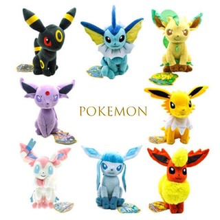 Thú Nhồi Bông Hình Pokemon Eevee Sylveon Flareon Jolteon Umbreon Vaporeon 30cm Mềm Mại Làm Quà Tặng Cho Bé