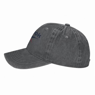 Logo Reebok (2) Mũ Denim Rửa Người Lớn 100% Cotton Cong Vành Mũ Chống Nắng Đơn Giản Thường Ngày Phù Hợp Với Mũ Bóng Chày Unisex Có Thể Điều Chỉnh Nam Nữ Mũ Cũ