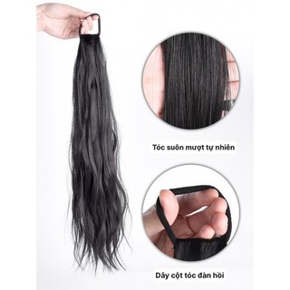 Tóc Giả Cột Chun Đuôi Ngựa Xoăn Gợn Sóng Phong Cách Hàn Quốc HaminStrore