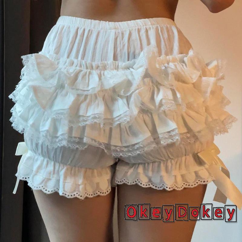 Quần Short Nhún Bèo Phong Cách Đường Phố Thời Trang Mùa Hè Cho Nữ OKDK-y2k