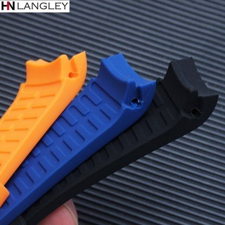 18/19/20/21/22 / 24mm dây đeo đồng hồ silicon mềm đường cong vòng đeo tay cổ tay dây đeo đa năng với bướm clasp cho rolex cho longines