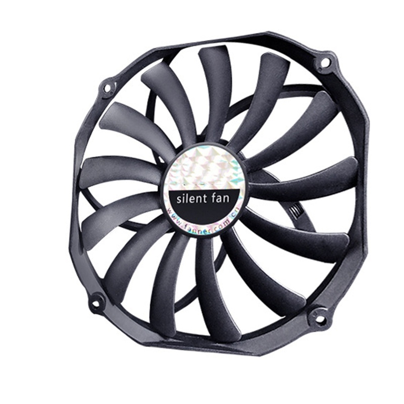 14015 Quạt ốp lưng Âm lượng không khí lớn Tiếng ồn thấp 140X140X15MM Siêu mỏng 4PIN PWM 14CM Quạt