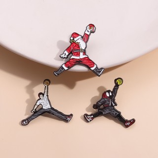 Ghim Cài Ba Lô Tráng Men Hình Spiderman Superman Santa Claus Hoa Anh Đào Đường Bóng Rổ Quà Tặng Cho Bạn Bè