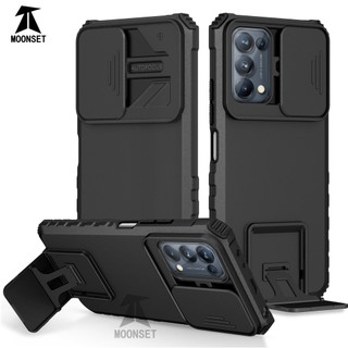 Ốp Điện Thoại Siêu Mỏng Chống Sốc Có Thanh Trượt Bảo Vệ Camera Cho OPPO Reno 5 4G / 5G