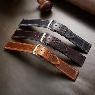 Dây Da Mờ Ý Chính Hãng 18 / 19 / 20 / 21 / 22mm Retro Màu Sáp Dầu Da Dây Đeo Đồng Hồ Vòng Tay Siêu Mỏng