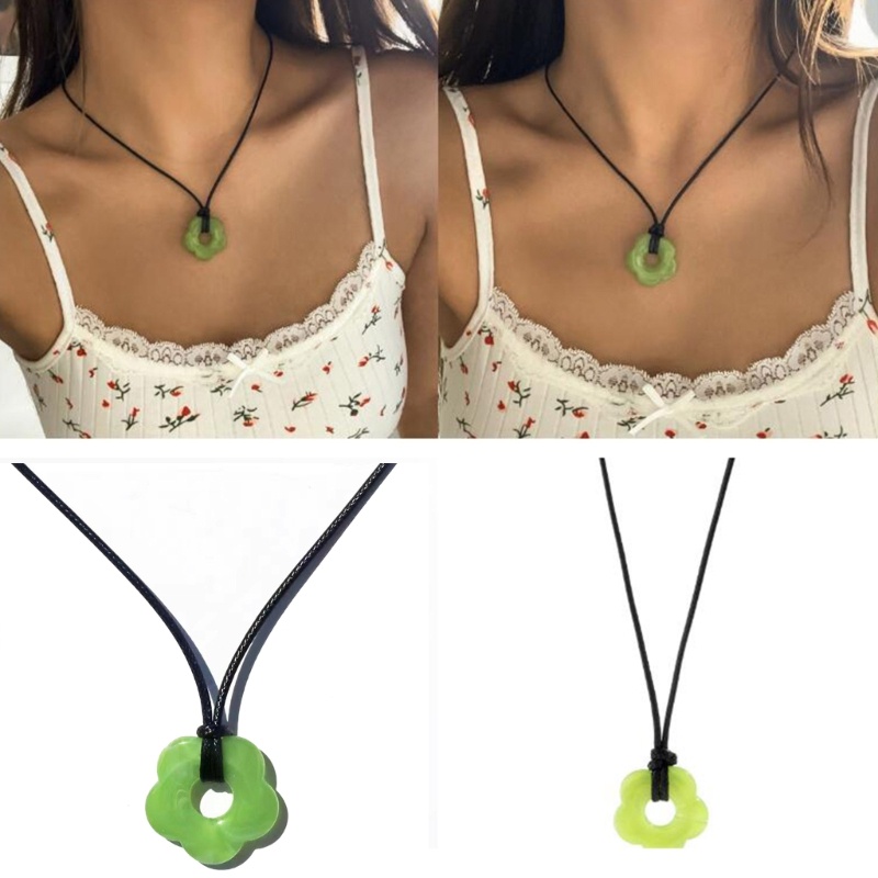 Xu hướng thời trang tinh tế Niche Sense Mặt dây chuyền hoa xương đòn Dây chuyền tính khí Vòng cổ