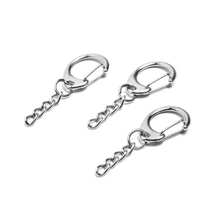 10 Cái / gói Sắt Mạ Niken Nhỏ C Khóa Dây Đeo 4 Phần Dây Xích Nhỏ D Khóa Túi Trang Sức Nhỏ Móc Khóa Hành Lý Phần Cứng Phụ Kiện