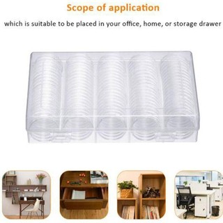 DWELLCO 100 CÁI Hộp thu tiền xu 30mm Hộp bảo vệ di động Hộp đựng viên nang lưu trữ bằng nhựa