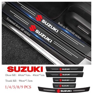 Miếng Dán Cửa Xe Hơi Bằng Da Sợi Carbon Chống Trầy Cho Suzuki wift XL7 vitara Jimny SX4 S-Cross Presso Ciaz ERTIGA Celerio