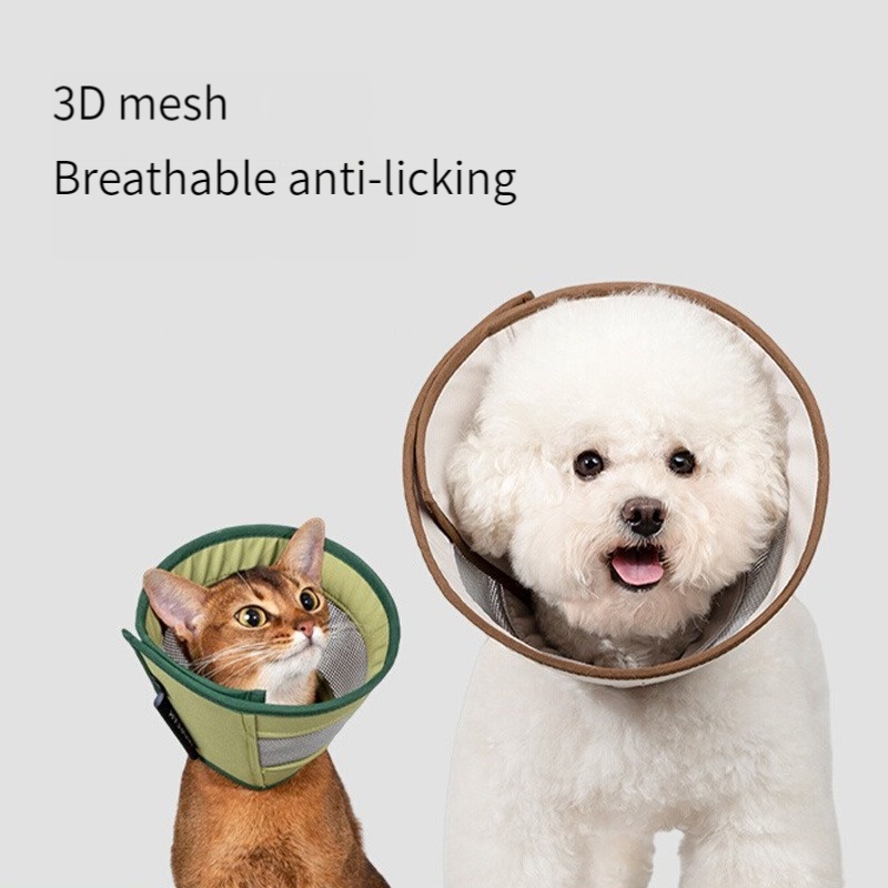HamshMoc Mèo Nón Có Thể Điều Chỉnh Cổ Elizabethan Nhẹ Phục Hồi Thú Cưng Cổ Chống Cắn Liếm Vết Thương Thiết Thực Vòng Thú Cưng Xấu Hổ
