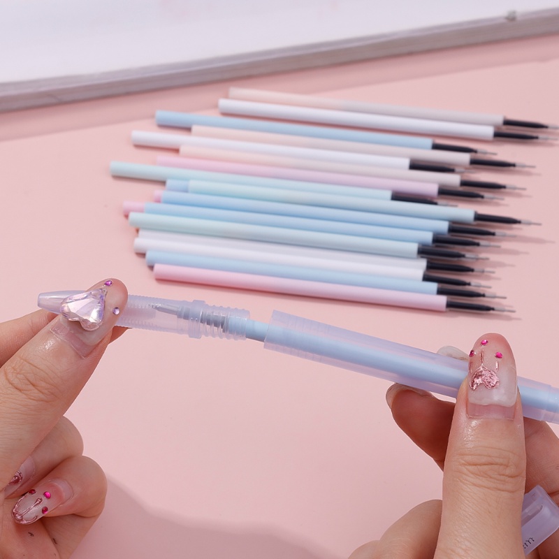 Set 10 / 20 Ruột Bút Mực Gel / Macaron Thay Thế Màu Đen Tiện Dụng Cho Học Sinh / Văn Phòng