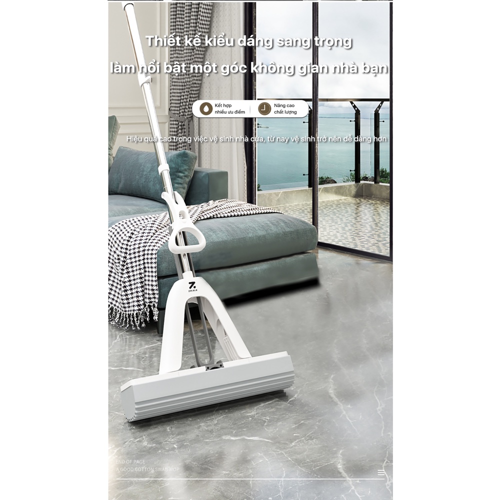 Mô tả Cây lau nhà ZOLELE cán nhôm cầm nhẹ, tiết kiệm diện tích bảo quản Pva HM33 - Chính hãng - 4