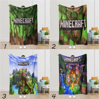 Minecraft Chăn Flannel Phiêu Lưu Hộp Cát, mềm mại, thoáng khí, ấm, dùng điều hòa và văn phòng