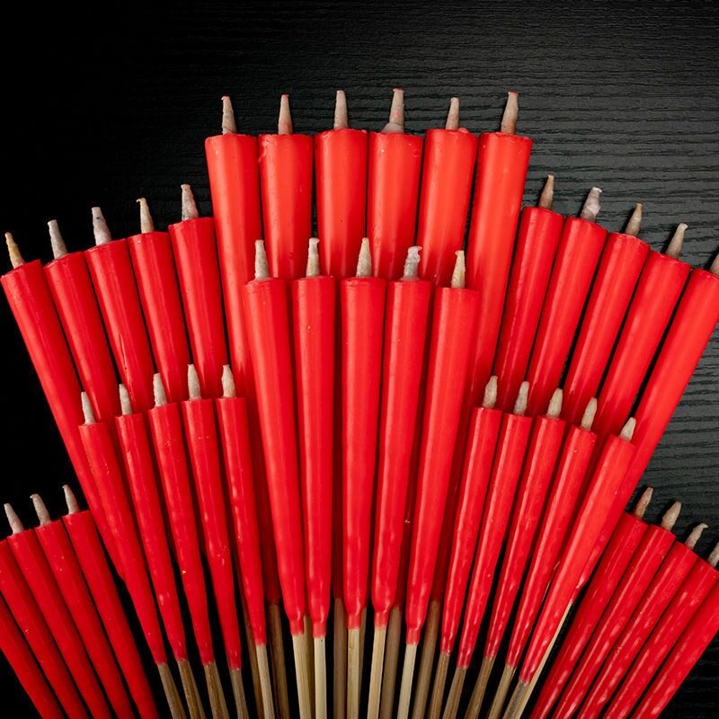 Incense 10pcs candles worship gods ancestors red candles burn incense worship Buddha household