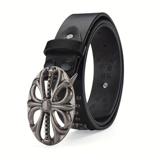 Thắt lưng da NCE đầu xương phong cách Hip Hop và Bohemian, thiết kế kẻ sọcpunk phù hợp xu hướng Y2K