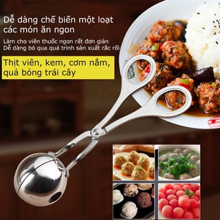 Kìm kẹp thịt viên tự làm bằng thép không gỉ chống dính cho nhà SUNNY DAY