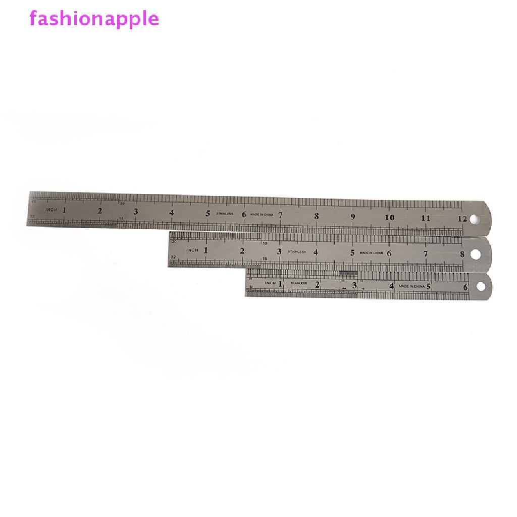 Thước Đo Hai Mặt Bằng Thép Không Gỉ 15-30cm