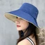 Mũ xô DUKGLOW Xuân Hè Mũ Panama Mũ hai mặt chống tia cực tím Mũ ngư dân