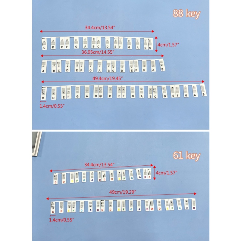 Miếng dán bàn phím Li Piano cho 88 61 phím trong suốt có thể tháo rời cho trẻ mới bắt đầu
