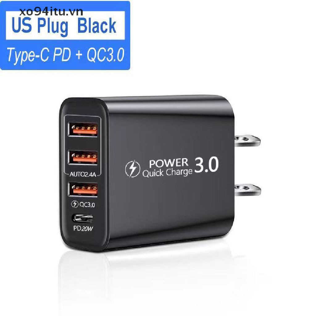 XOITU 1 Bộ sạc 3USB + Bộ chuyển đổi điện thoại đa năng sạc Type-C VN