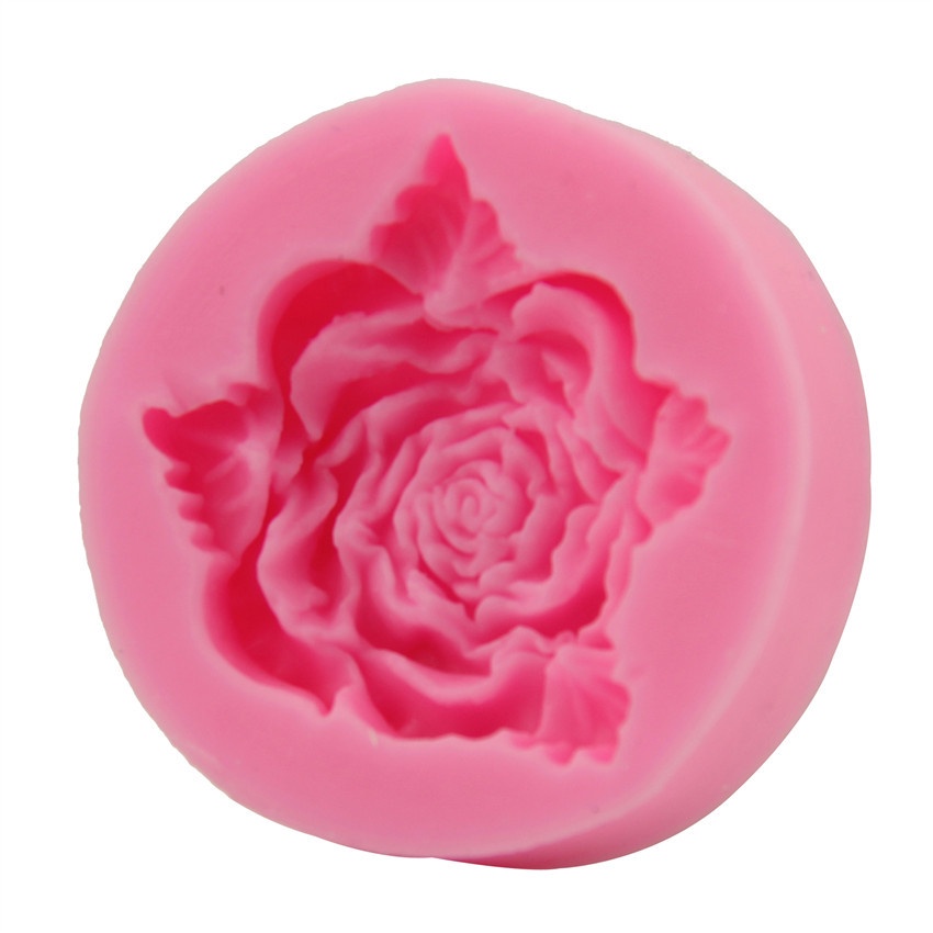 Khuôn Silicone Tạo Hình Làm Bánh Kẹo Hình Hoa Hồng 3D DIY