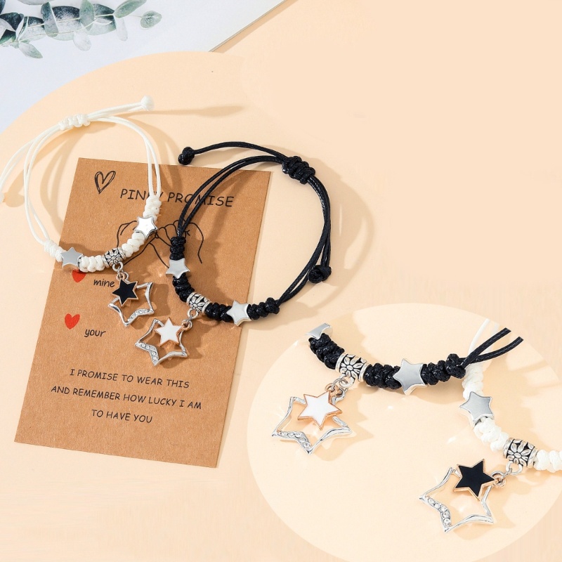 Coo star hand-woven card vòng tay phù hợp với dây đeo tay có thể điều chỉnh cho phụ nữ cô gái nam giới