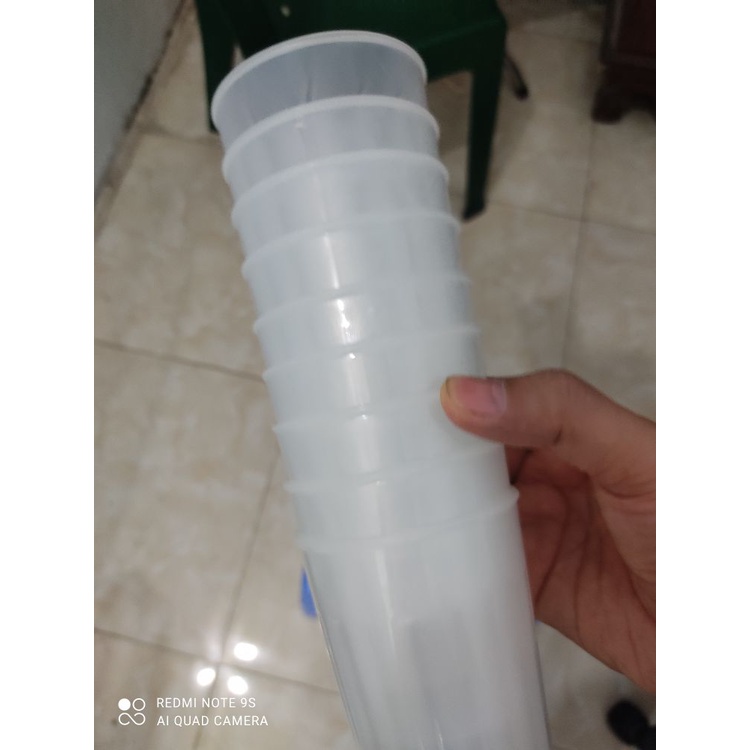 Set 10 cốc nhựa uống nước  nhựa cao cấp việt nhật cốc sọc  aladanh-net-vn