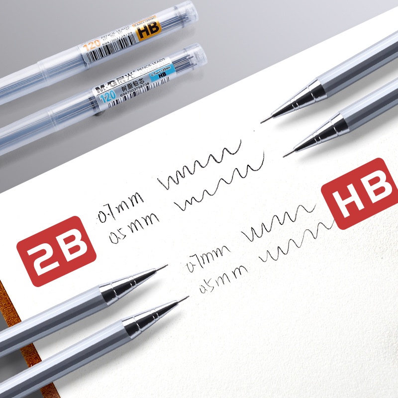 1 Bút Chì Thay Thế Ngòi 0.3 / 0.5 / 0.7 / 0.9 / 1.3 / 2.0mm Chất Lượng Cao Cho Học Sinh