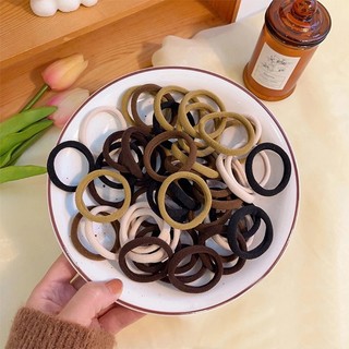 Set 20/ 50/ 100 Dây Buộc Tóc, Chun Buộc Tóc Mềm Co Giãn Nhiều Màu Sắc Đơn Giản Cho Nữ