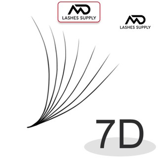 Mi fan 7D MD LASHES độ cong C - CC - D, độ dày 0.07 - 1 hộp 1000 fan - dụng cụ nối mi