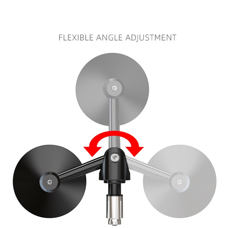 Gương Chiếu Hậu Hình Tròn Bằng Kim Loại 16mm Có Thể Điều Chỉnh Cho Xe Máy