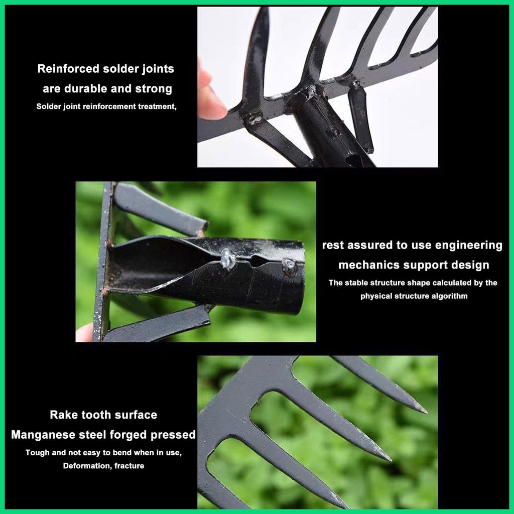 Cây Cào Đất Bằng Thép Carbon Chịu Được Sức Nặng Có Răng Sắc Bén Thay Thế Tiện Dụng Cho Sân Vườn