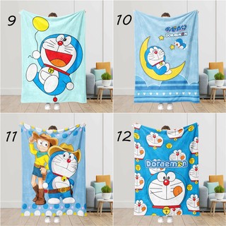 Chăn mềm mại flannel Doremon, ấm áp, dùng cho giường và điều hòa, ngủ văn phòng