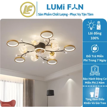 Quạt Đèn Ốp Trần Phòng Ngủ Decor Trang Trí Siêu Đẹp, Quạt Đèn Trần Decor Họa Tiết. Quạt Trần Mini, Quạt Đèn Ngủ Lumifan