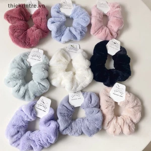 Thi mùa đông ấm áp mềm mại scrunchies cho phụ nữ cô gái dễ thương sang trọng dây buộc tóc đàn hồi nhiều màu dây cao su vòng đeo tóc phụ kiện tóc vn
