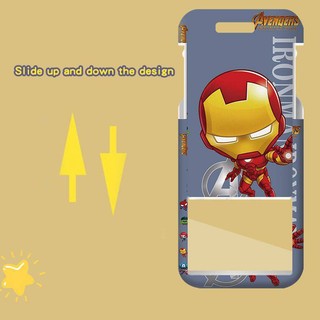 GC2 Marvel Iron Man Người Nhện Cắt ferrule Hoạt Hình Dễ Thương Móc Khóa Bộ Thẻ Sinh Viên Thẻ Bữa Ăn Thẻ Xe Buýt Thẻ Làm Việc Bộ