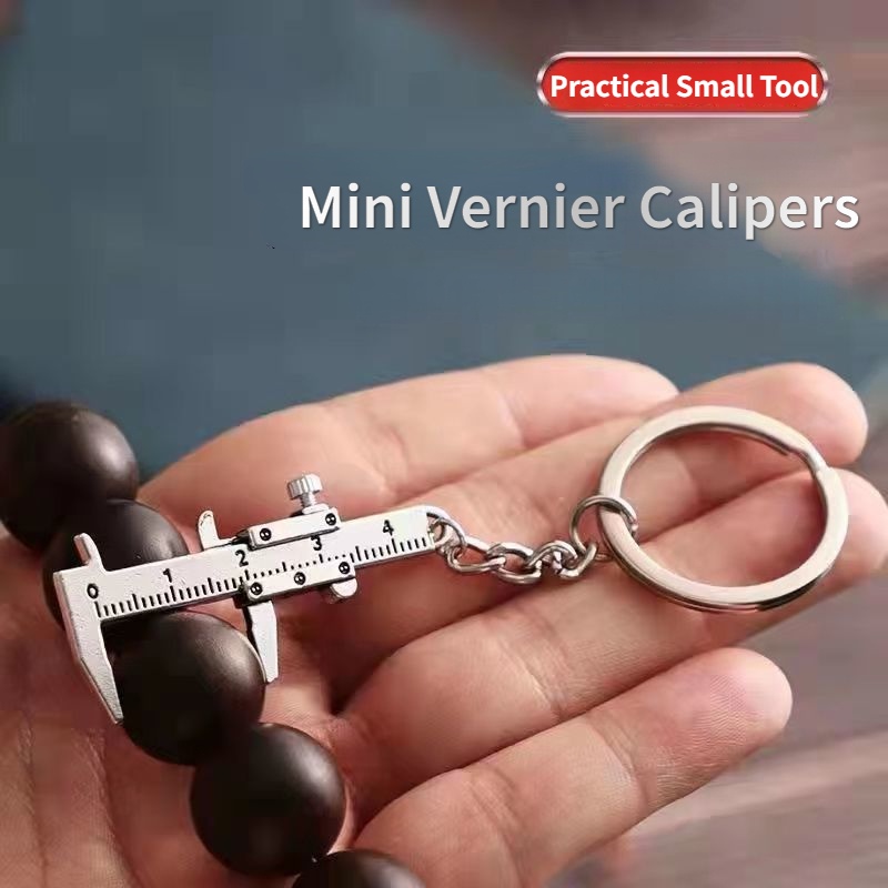 Thước Cặp Mini 0-40mm Bằng Hợp Kim Kẽm Có Móc Khóa Tiện Dụng