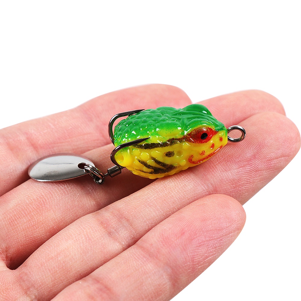 Mồi Câu Cá Giả Hình Ếch Mềm 2.5cm 3g Kèm Móc Câu Tiện Dụng Super Frog Lure