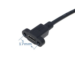 Cáp nối dài YONDR Loại C Dây mở rộng có lỗ vít Loại C Bảng điều khiển gắn Nam sang Nữ Cáp kết nối khóa USB3.1