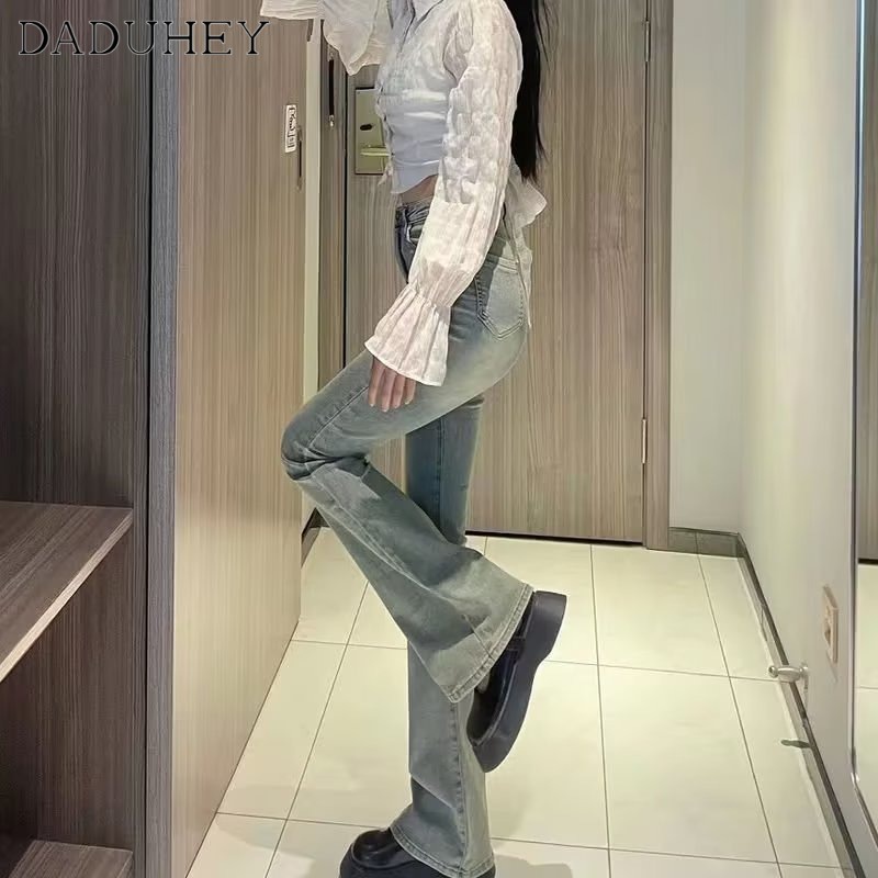 Ảnh Quần jean dài DADUHEY size lớn cạp cao co giãn ôm dáng vừa vặn thời trang mới kiểu Mỹ 4