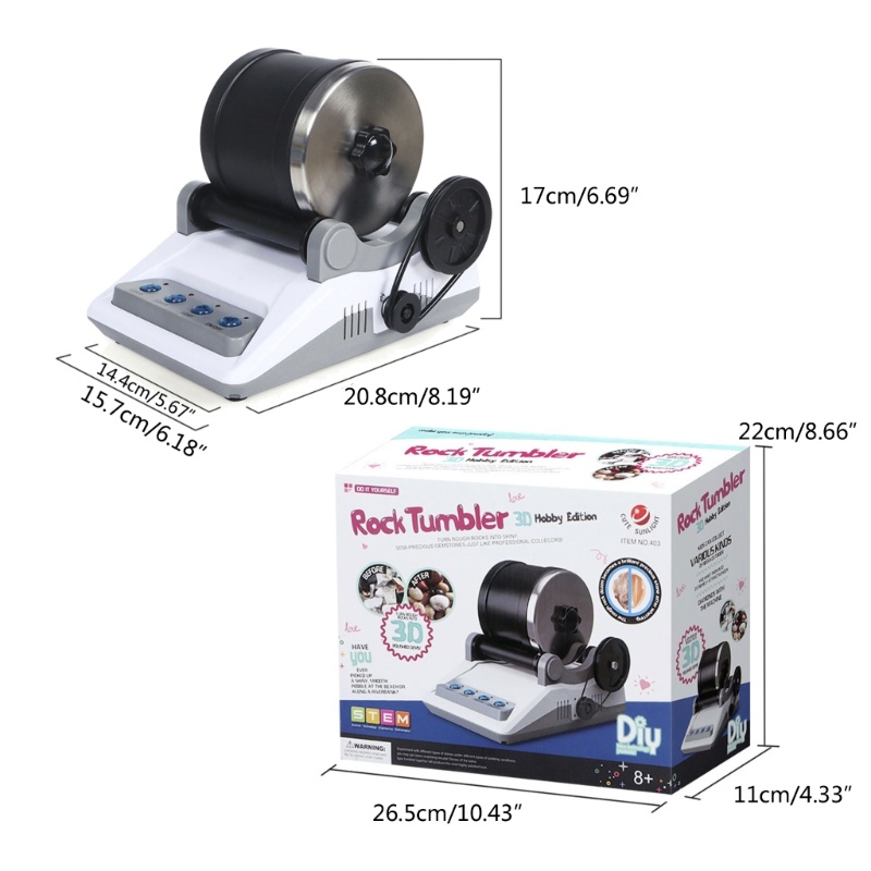 Cinna Rock Tumbler Điện với đá quý đánh bóng - DIY thú vị cho mọi lứa tuổi
