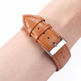 Dây Đeo Bằng Da Thật 18mm 20mm 22mm Có Khóa Cài Bằng Thép Cho Đồng Hồ Nam